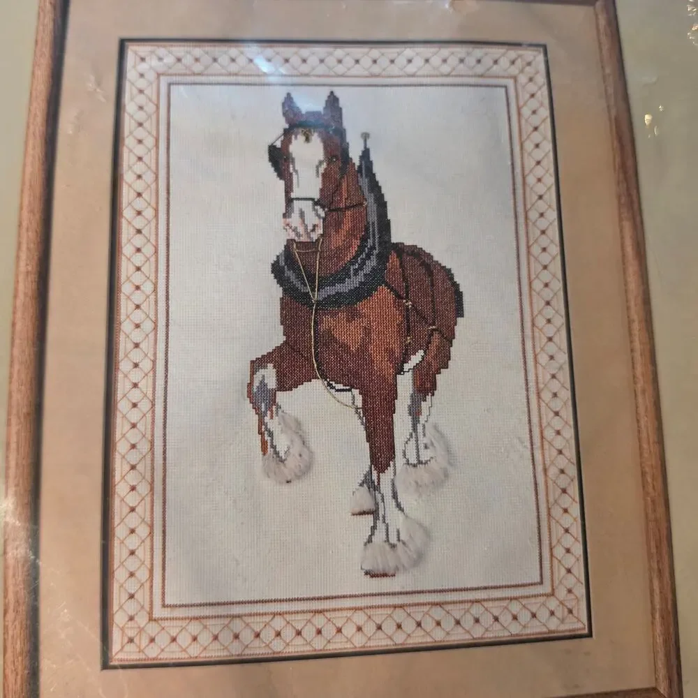 Vtg 1983 Something Special Clydesdale Horse Counted Cross Stitch Kit 50120 NIP
